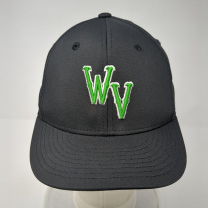 WV Fitted Hat Black XS-S Embroidered Solid 6 Panel C Fit Champro