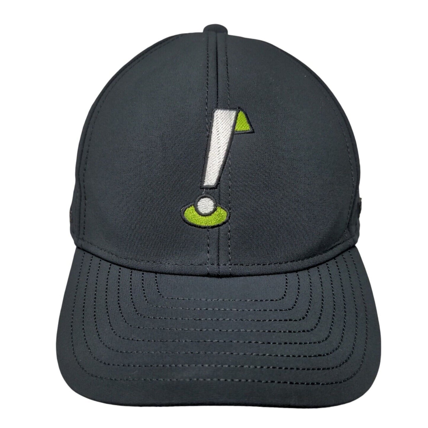 Melin Snapback Hat Black 58cm Embroidered Logo Laser Cut Adjustable