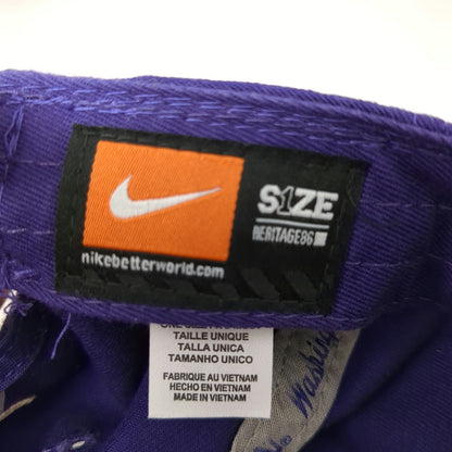 Nike Washington Huskies NCAA Purple Cap One Size Embroidered Logo Strapback Hat