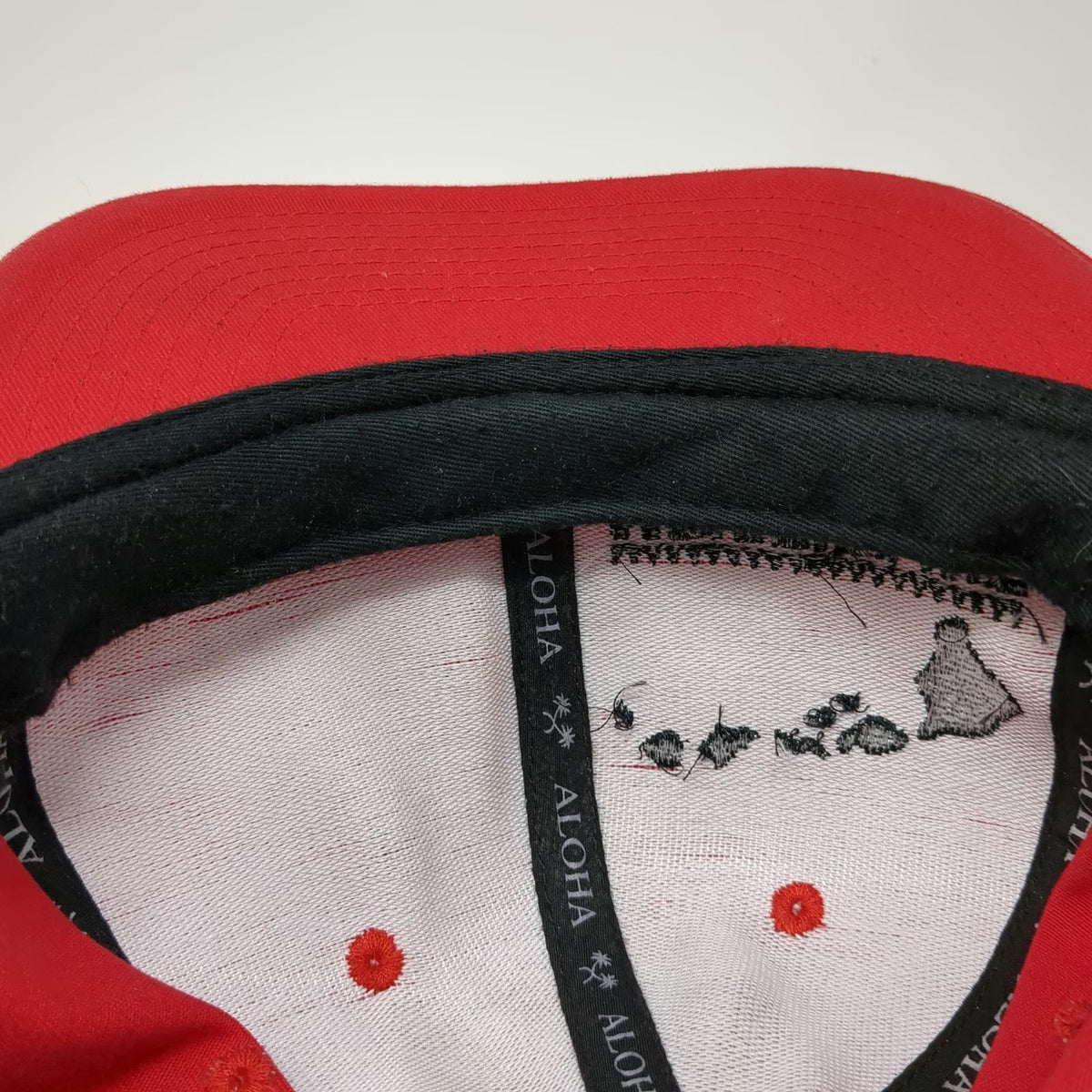 Double Portion Supply Snapback Red One Size Maui Zipline Hawaii Island Map Hat
