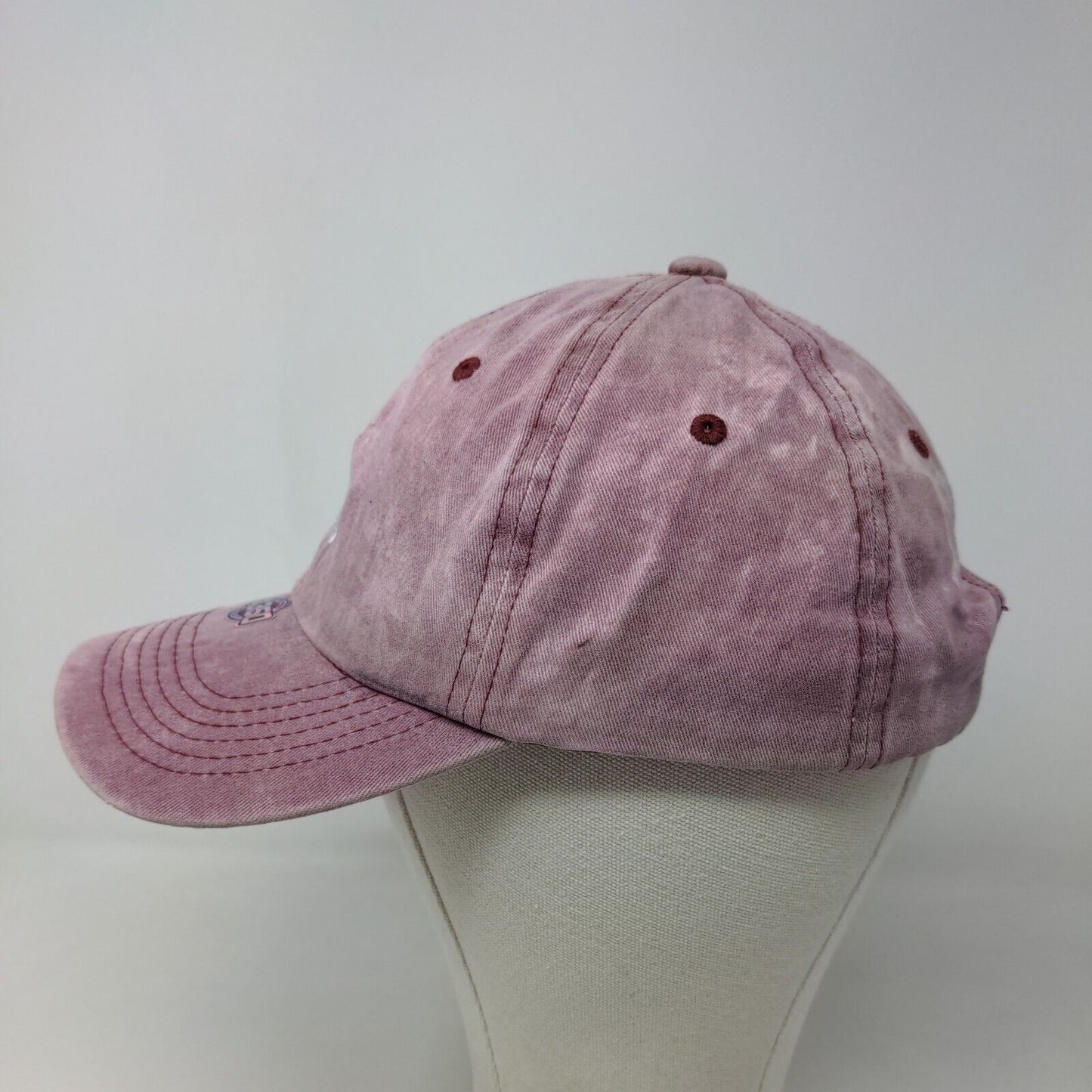 4350 Women's Slideback Hat Pink Adjustable Embroidered Slay Logo Cotton