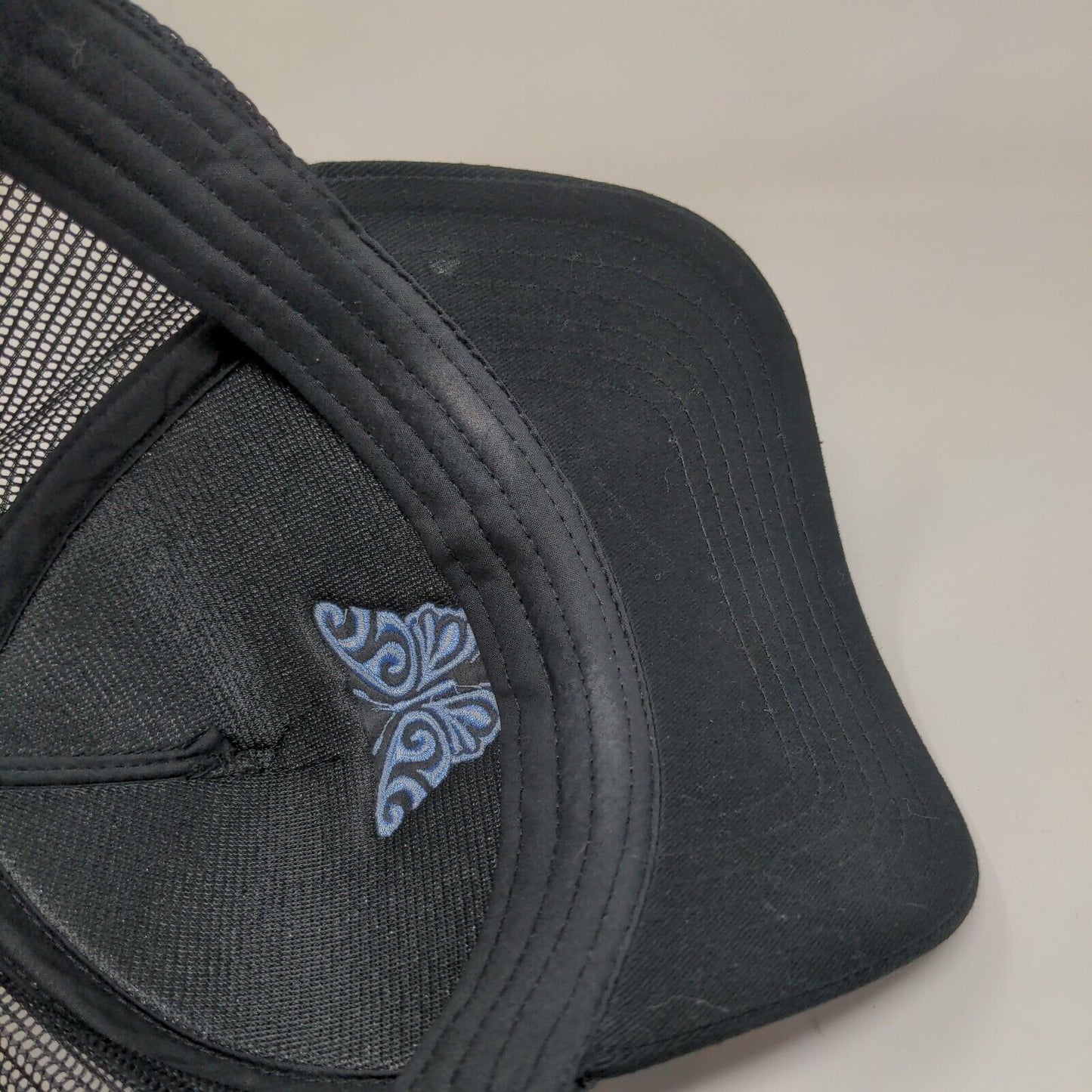 Butterfly Snapback Mesh Back Trucker Hat Black One Size Mad Engine