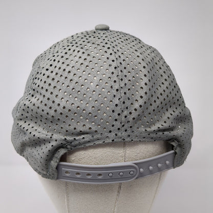 Russell Snapback Hat Gray One Size Adjustable Perforated 6 Panel Solid