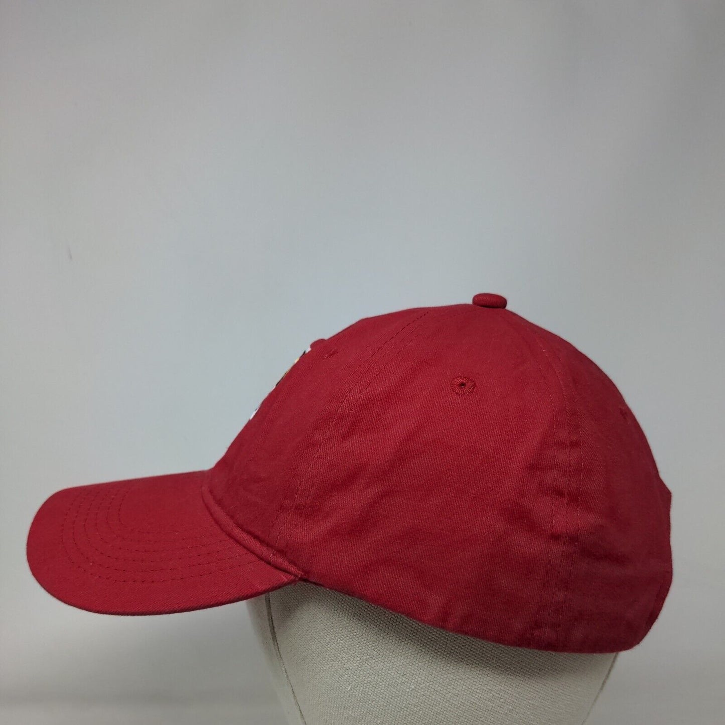 F Initial Slideback Hat Red One Size Adjustable Embroidered Port & Company