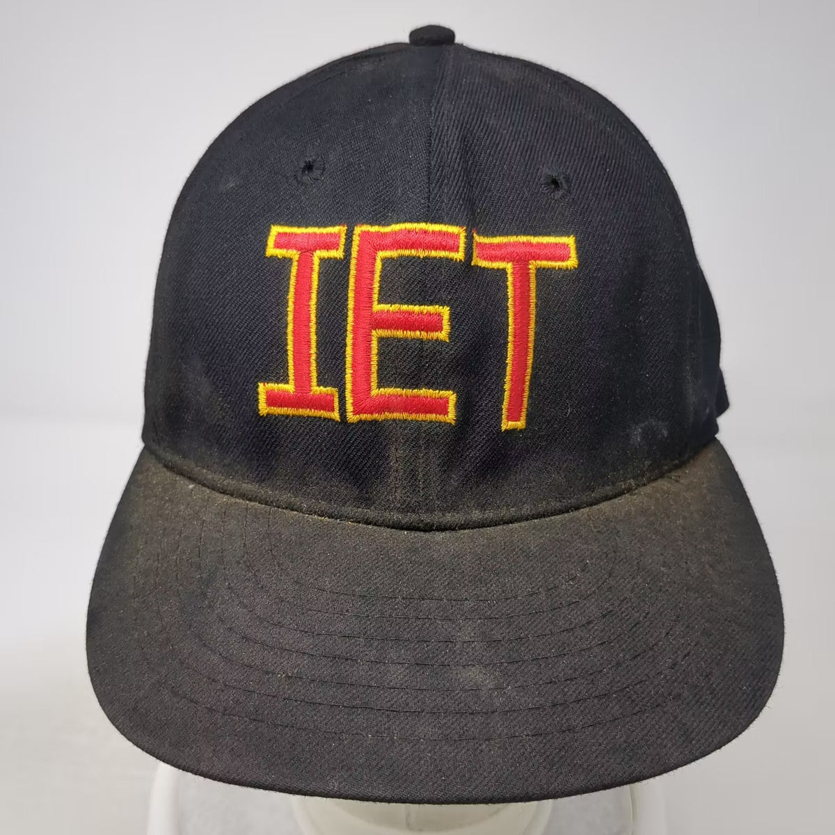 Roman Pro Snapback Hat Black One Size Embroidered IET Logo Adjustable Baseball