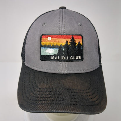 Malibu Club Snapback Trucker Hat Black One Size Mesh Back Blue 84