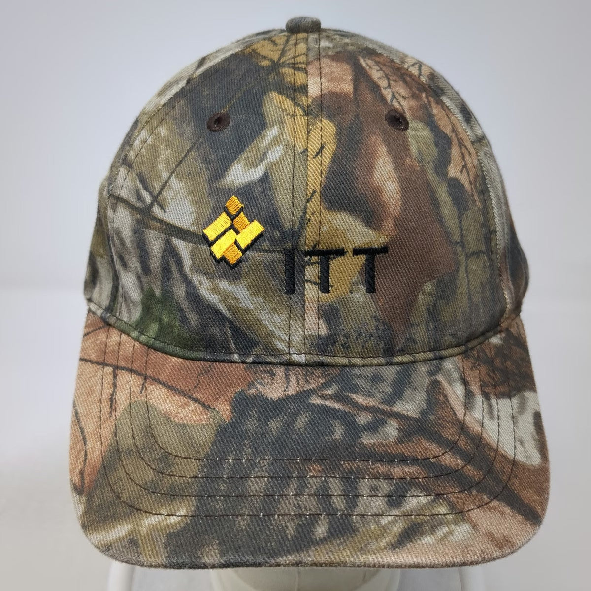 ITT Logo Camo Baseball Cap One Size Brown Advantage Camouflage Strapback Hat