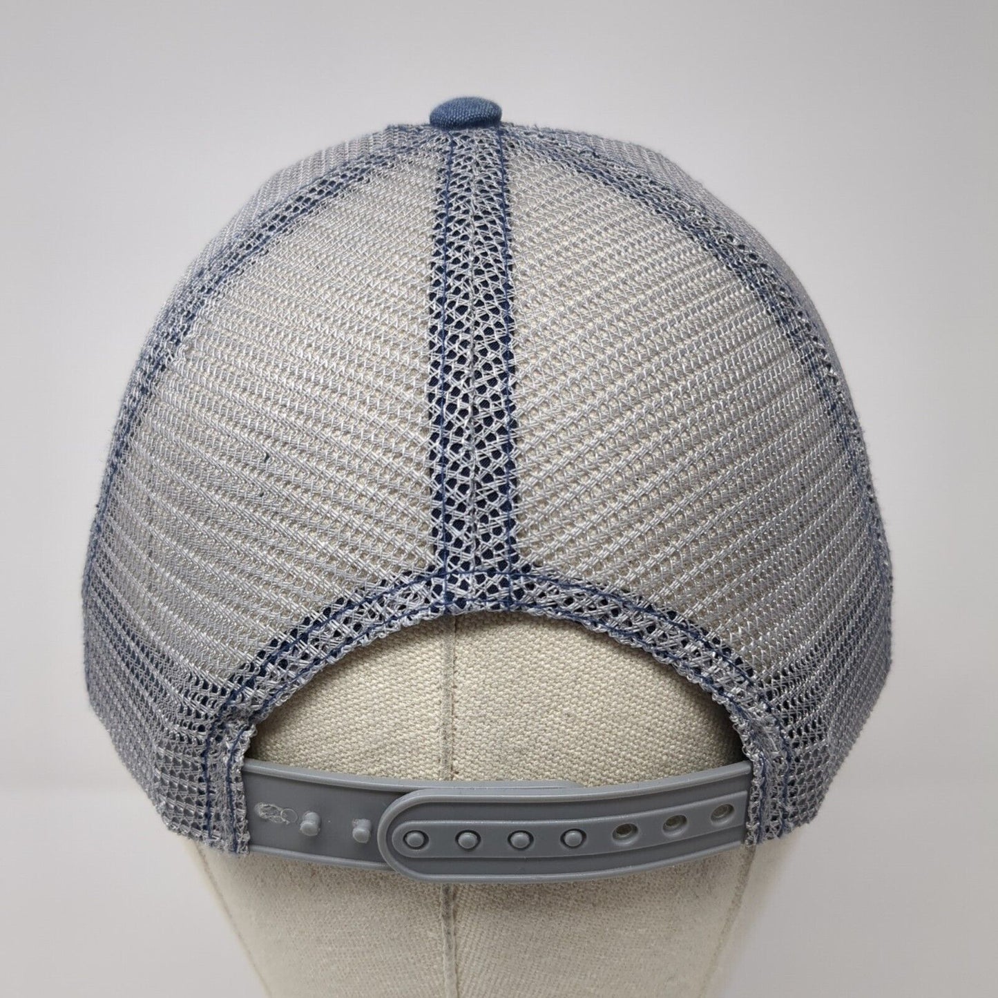 Bubba Gump Shrimp Co. Snapback Trucker Hat Blue One Size Adjustable Mesh Back