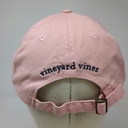 Vineyard Vines Pink One Size Baseball Cap Whale Logo Adjustable Strap Cotton Hat