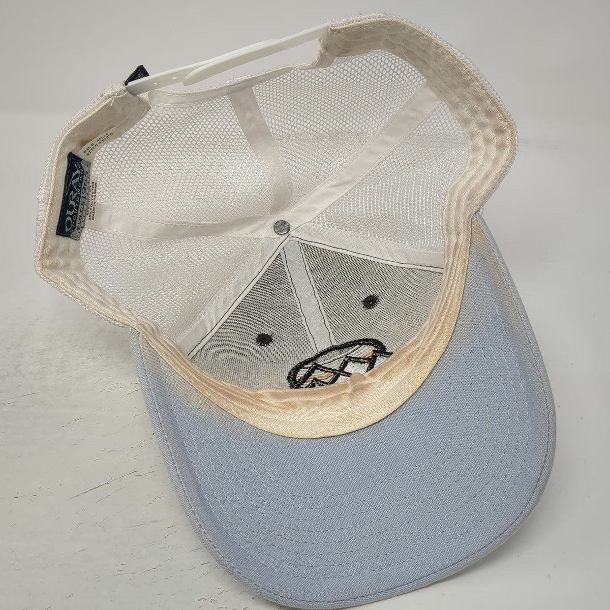 Ouray Trucker Hat Brown Blue One Size Glacier 1910 Mountain Mesh Snapback