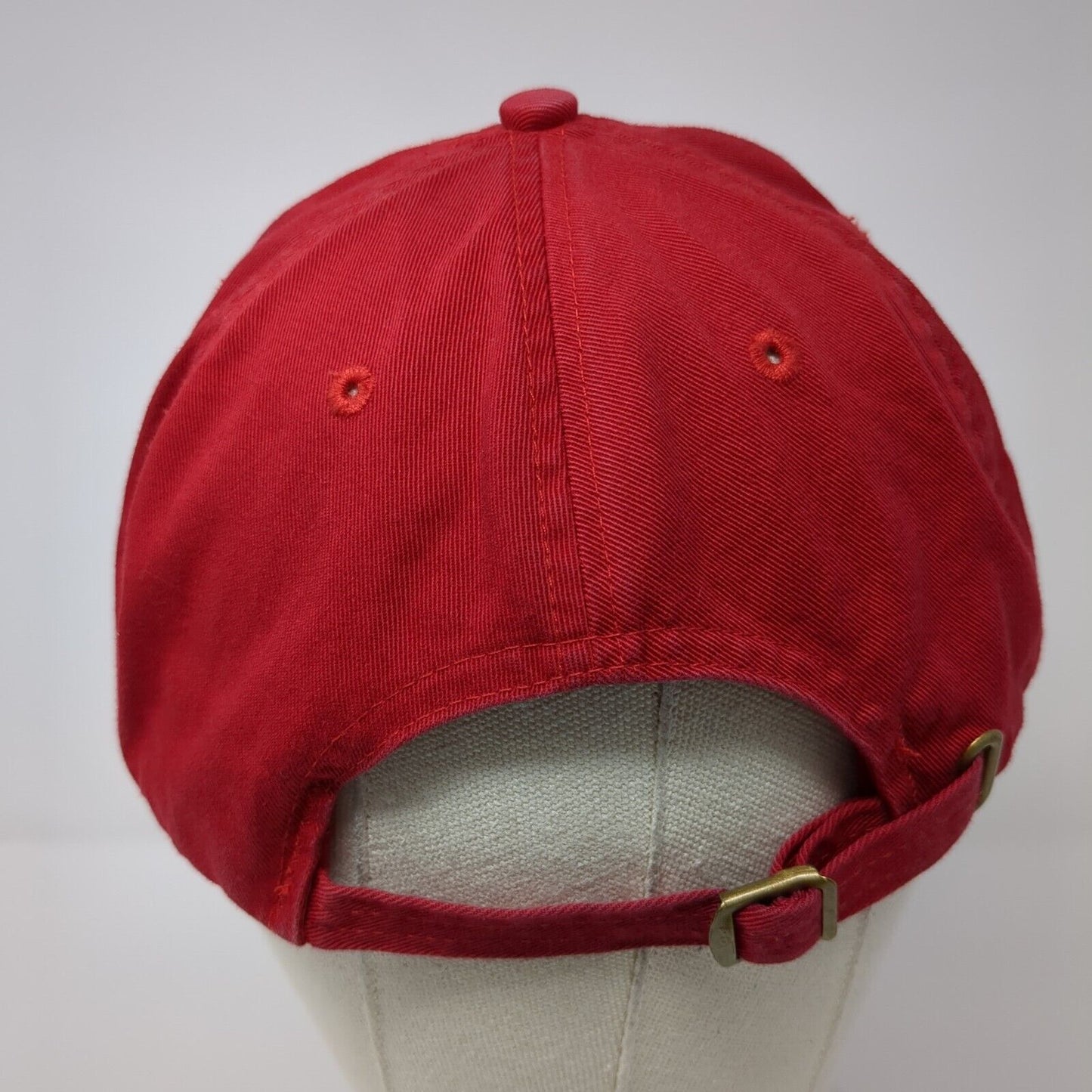 Vintage Polo Sport Ralph Lauren Slideback Hat Red Embroidered Logo 100% Cotton