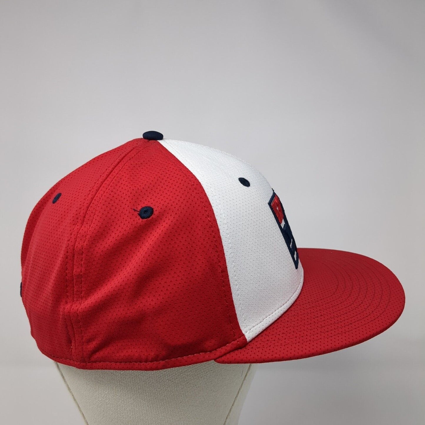brrrº Fitted Hat Red Size 7 1/4 Lightweight Embroidered 6 Panel The Game Pro