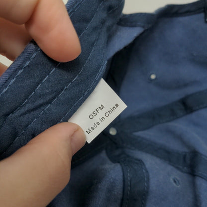 Time And Tru Strapback Hat Blue OSFM Adjustable Solid 6 Panel W/Tags