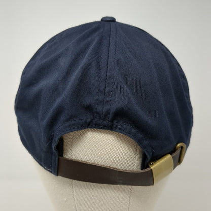 Ecliptic Brewing Slideback Hat Blue One Size Leather Strap Richardson