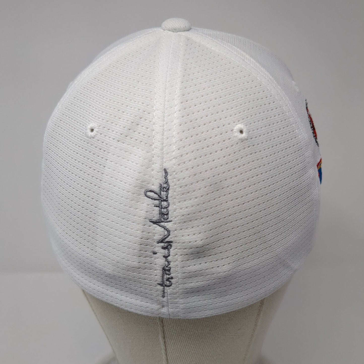 Teens 2 Trades Fitted Hat White S-M Stretch Flexfit Travis Mathew