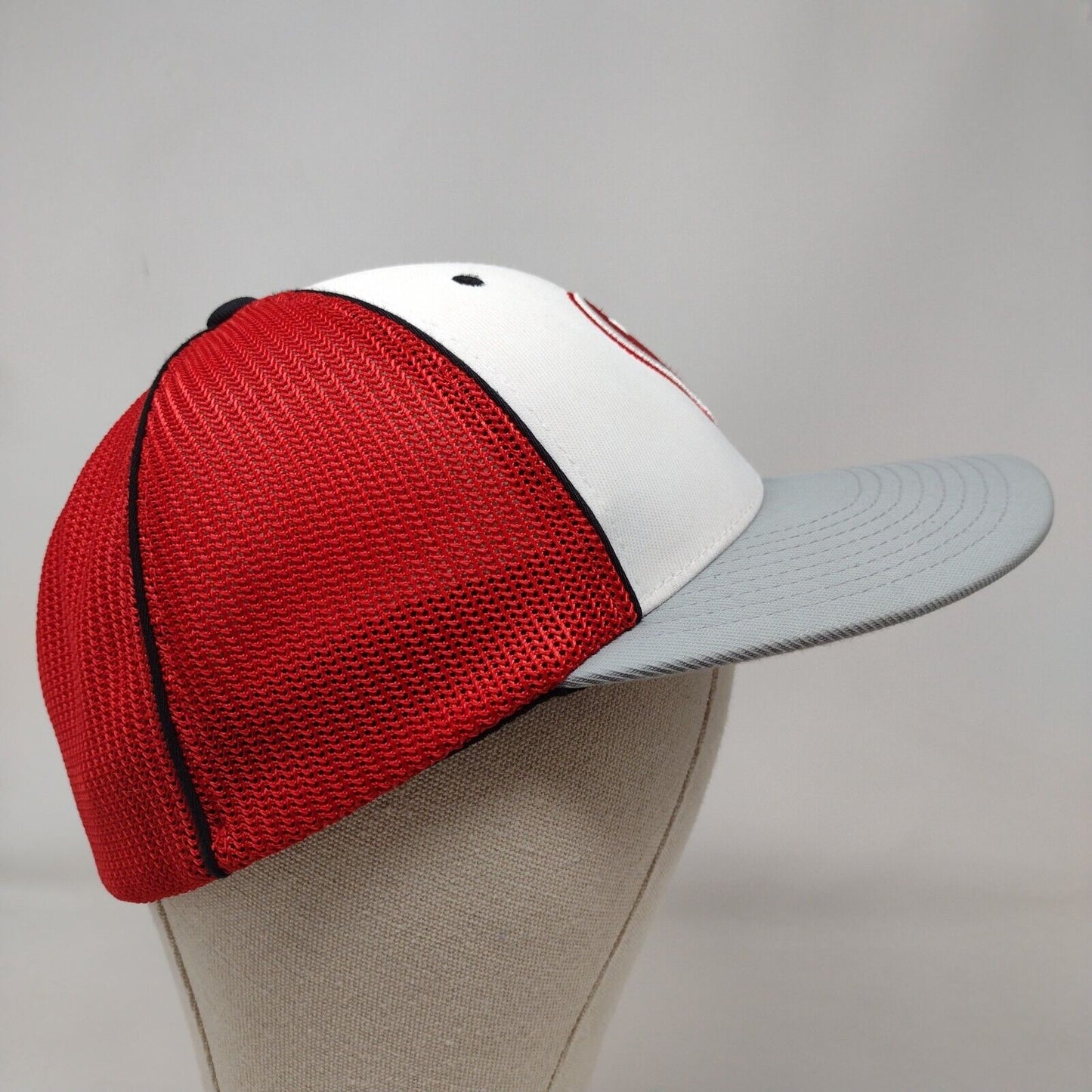 Pacific Headwear Fitted Mesh Back Trucker Hat Multi L-XL Embroidered