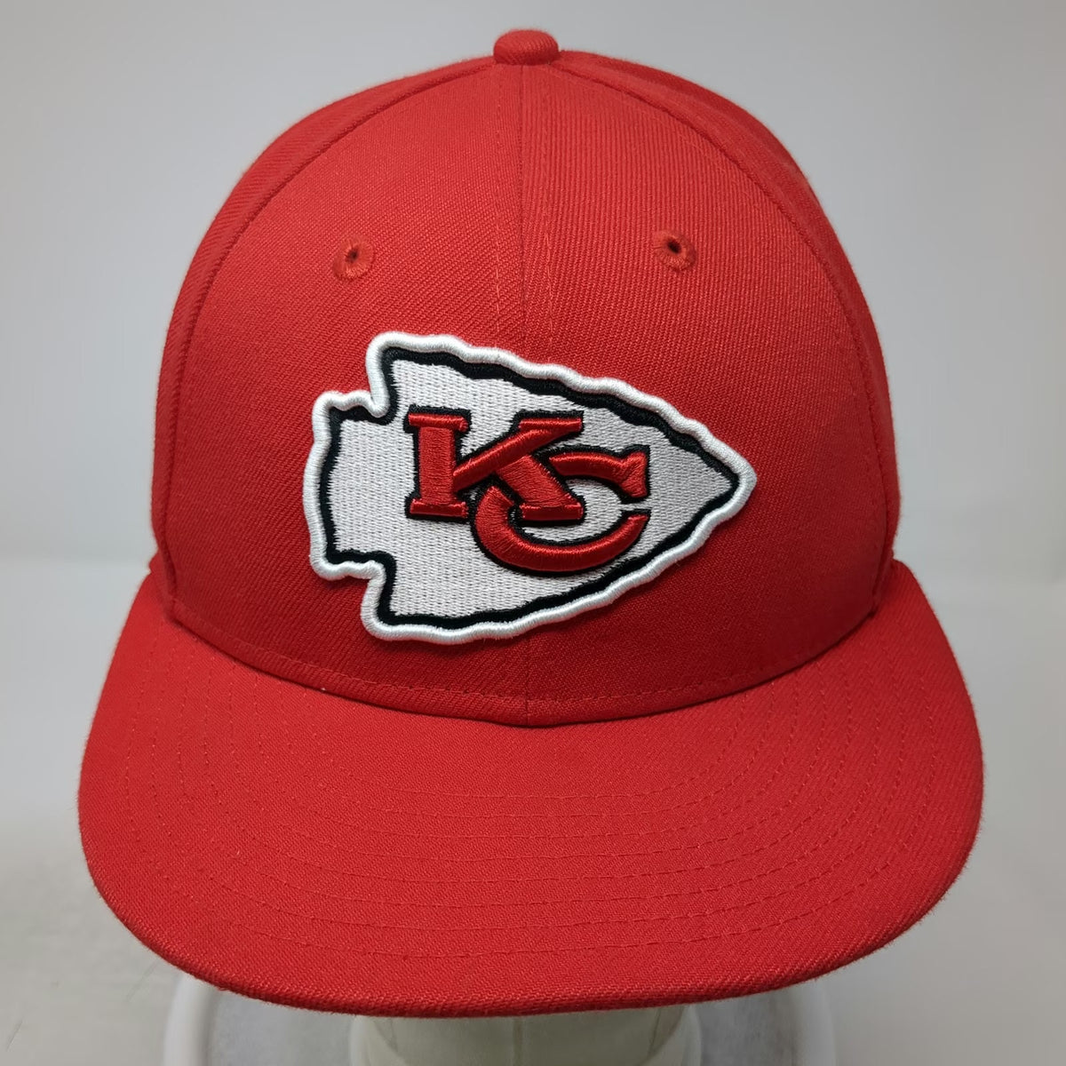 New Era Kansas City Chiefs NFL Red Snapback One Size Hat 9FIFTY Flat Brim White