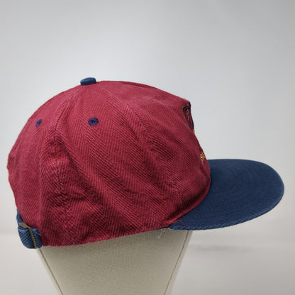 Flockaps 5 Panel Red Blue OS Disabled American Veterans Slideback Hat Vintage