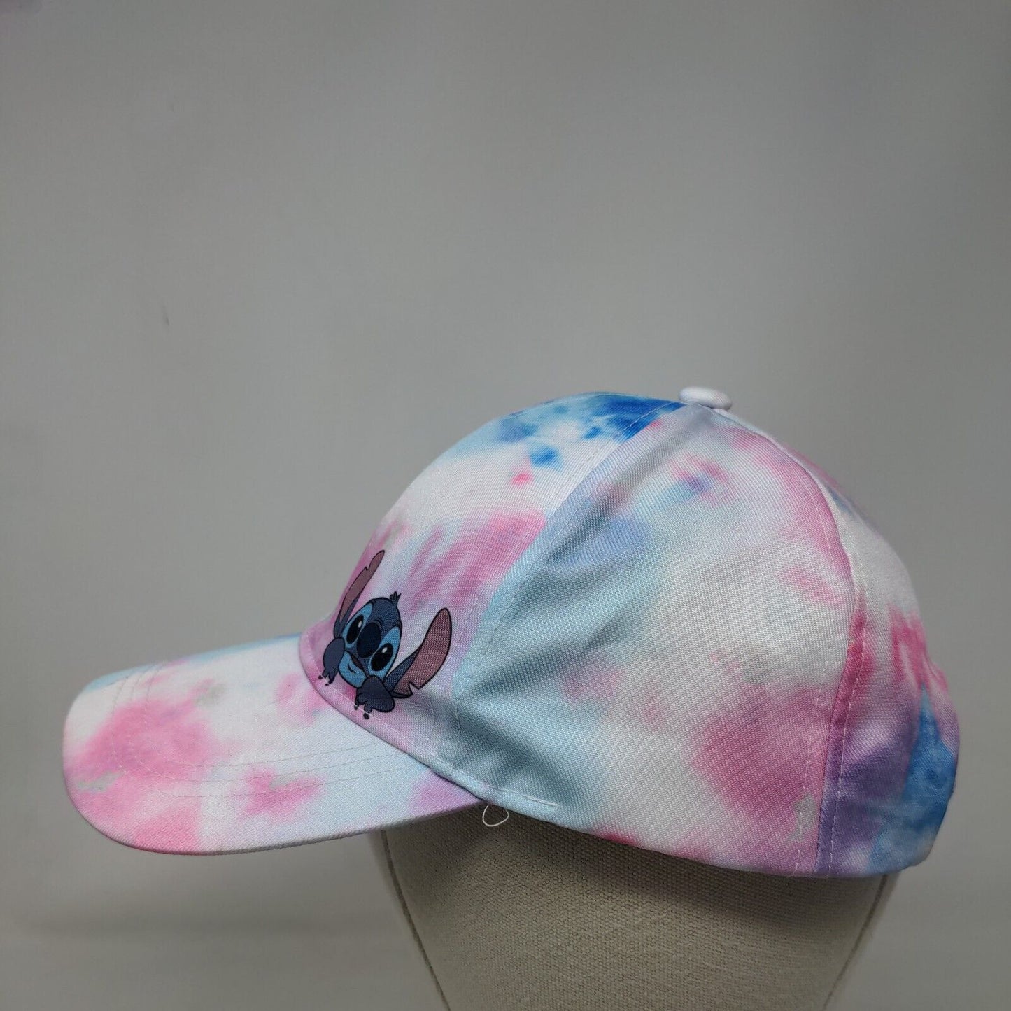 Disney Stitch Snapback Hat Multicolor One Size Tie Dye Colorful 6 Panel