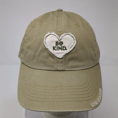 Be Kind Life Is Good Slideback Hat Tan One Size Adjustable Keep It Simple