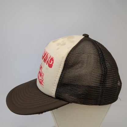 Designer Award Trucker Hat Brown One Size OK Paving Twin Falls Idaho Snapback