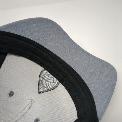 Richardson Snapback Trucker Hat Gray One Size Adjustable Mesh Back 6 Panel