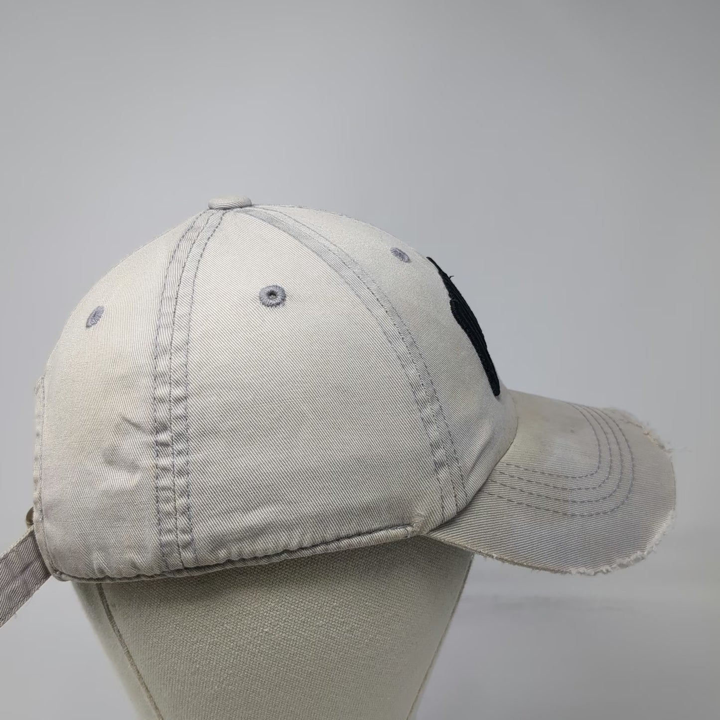 Ohio State Buckeyes NCAA Top of the World Gray OSFM Cap Distressed Curved Bill