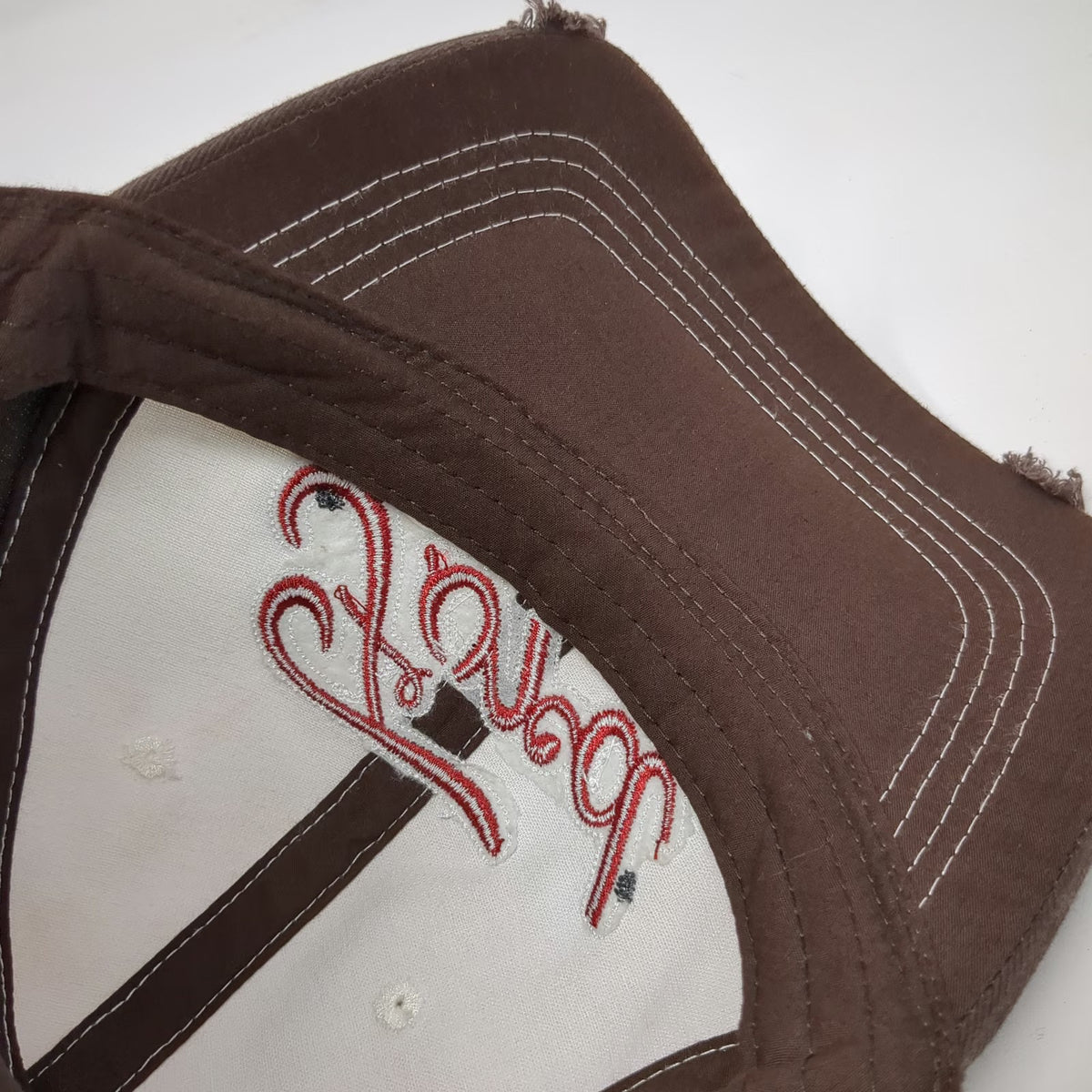 Infinity Headwear Ford Baseball Cap Brown White OSFM Embroidered Logo Stitch Hat