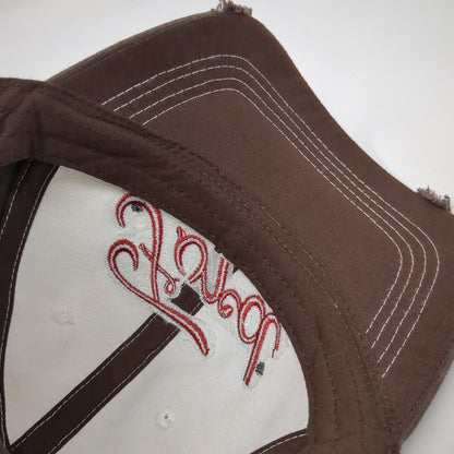 Infinity Headwear Ford Baseball Cap Brown White OSFM Embroidered Logo Stitch Hat