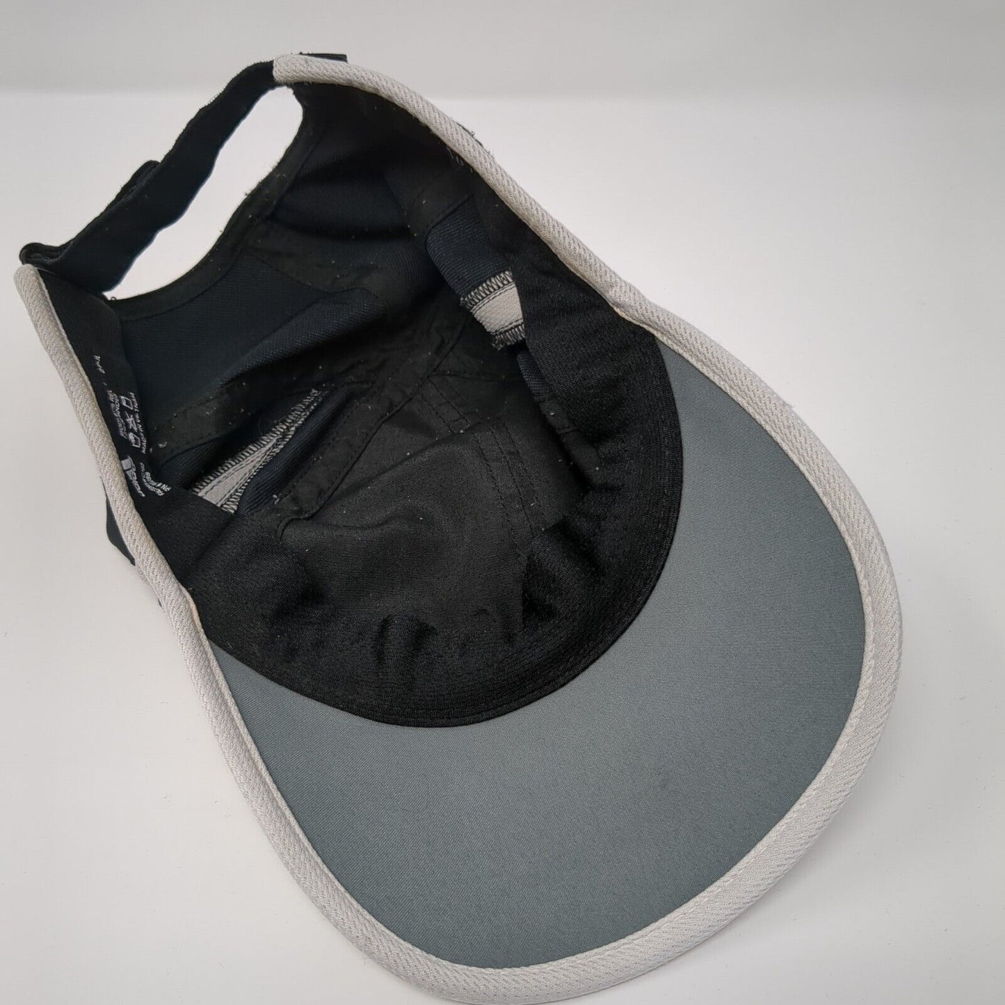 Adidas Aeroready Strapback Hat Black OSFA Mesh 3 Stripes White Trim