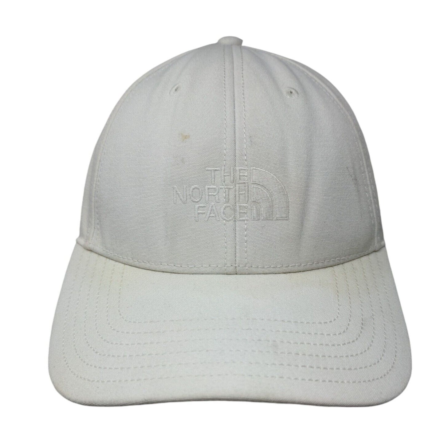 The North Face Slideback Hat Cream One Size Adjustable Embroidered 6 Panel