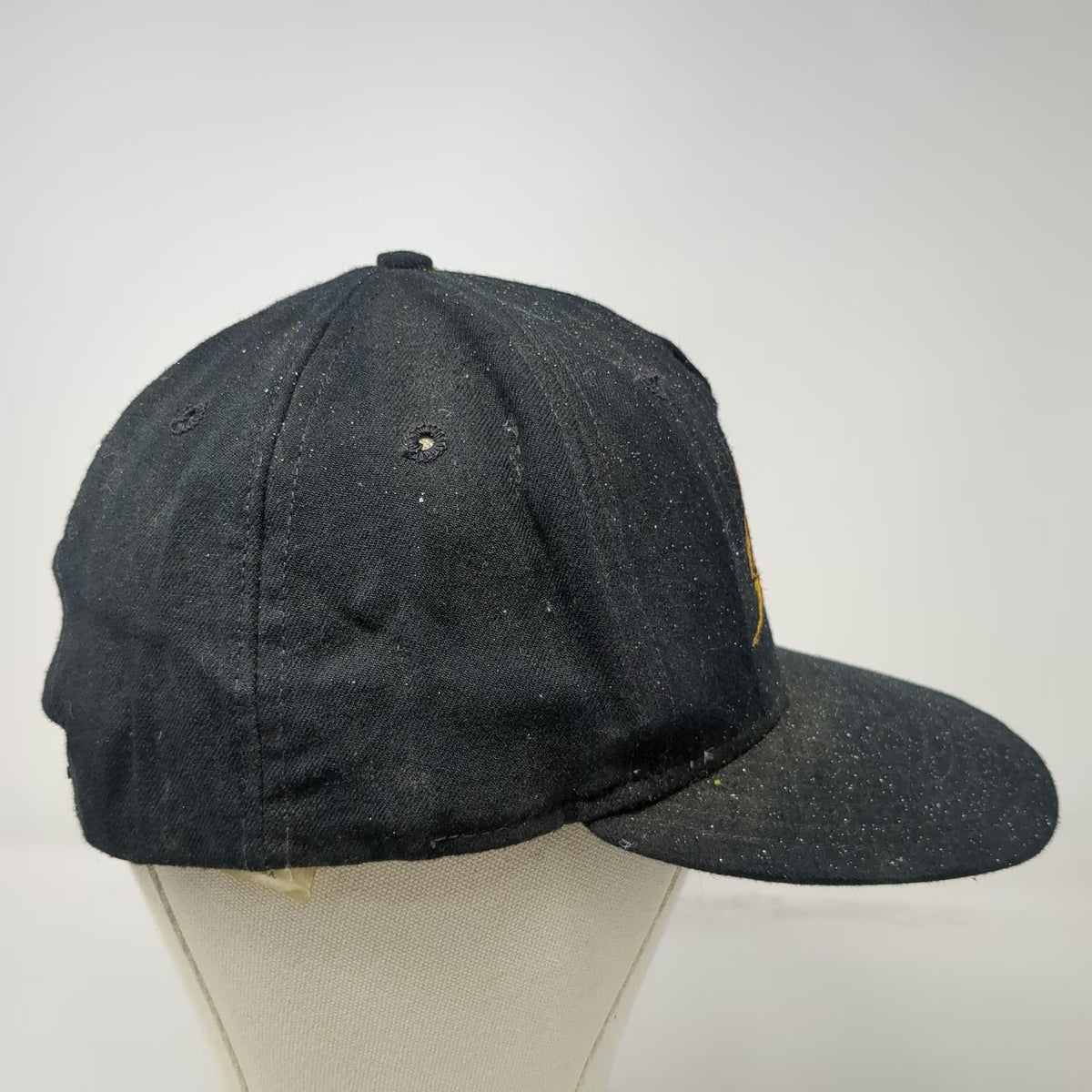 New Era Snapback Black L Cast & Flash Crew Green Underbrim Made in USA Hat