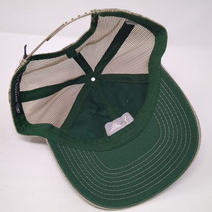I Pee Outside Snapback Trucker Hat Green One Size Mesh Back Outdoor Cap