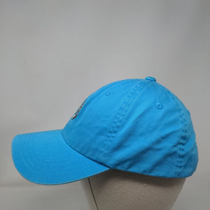 Imperial Strapback Hat Blue One Size Adjustable Embroidered Logo 6 Panel