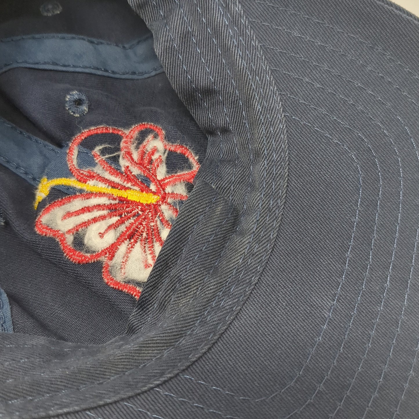 Hibiscus Maui Strapback Hat Blue One Size Adjustable Sgt. Leisure Hawaii