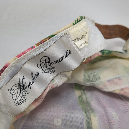 Hopeless Romantic Baseball Cap Hat One Size Beige Pink Green Brown Floral Strap
