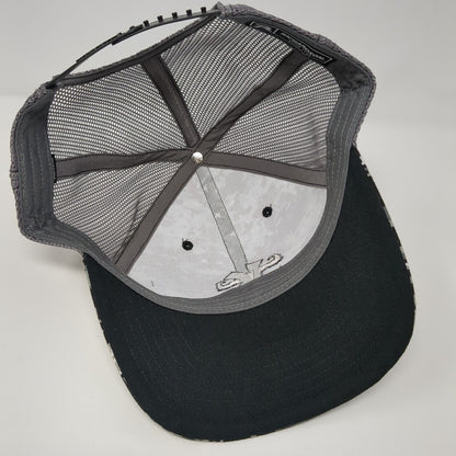 Richardson Snapback Trucker Hat Camo OSFA Embroidered Logo Mesh Back