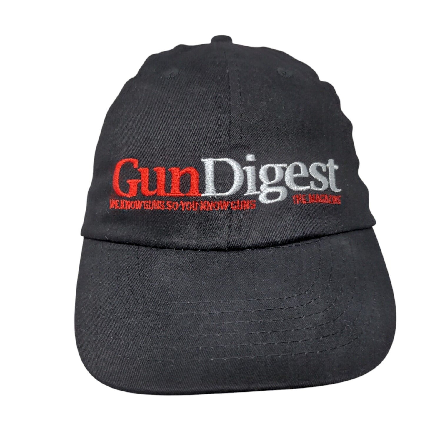 Gun Digest The Magazine Strapback Hat Black One Size Adjustable Embroidered