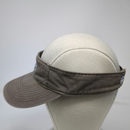 Life is Good Visor Hat Brown One Size Smiley Face Logo Adjustable Strapback