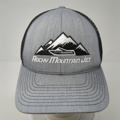 Rocky Mountain Jet Snapback Trucker Hat Gray One Size Mesh Back 6 Panel