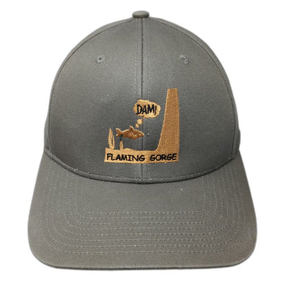 Outdoor Cap Snapback Brown One Size Flaming Gorge Dam Fish Souvenir Utah Hat