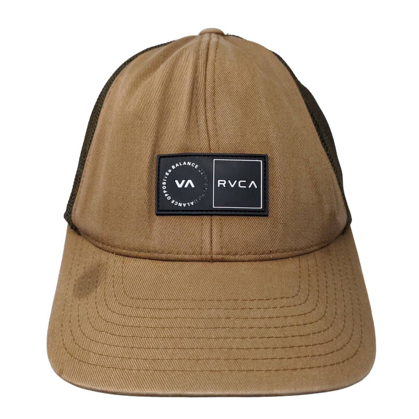 RVCA Patch Snapback Mesh Back Trucker Hat Multicolor Mid Fit Flexfit