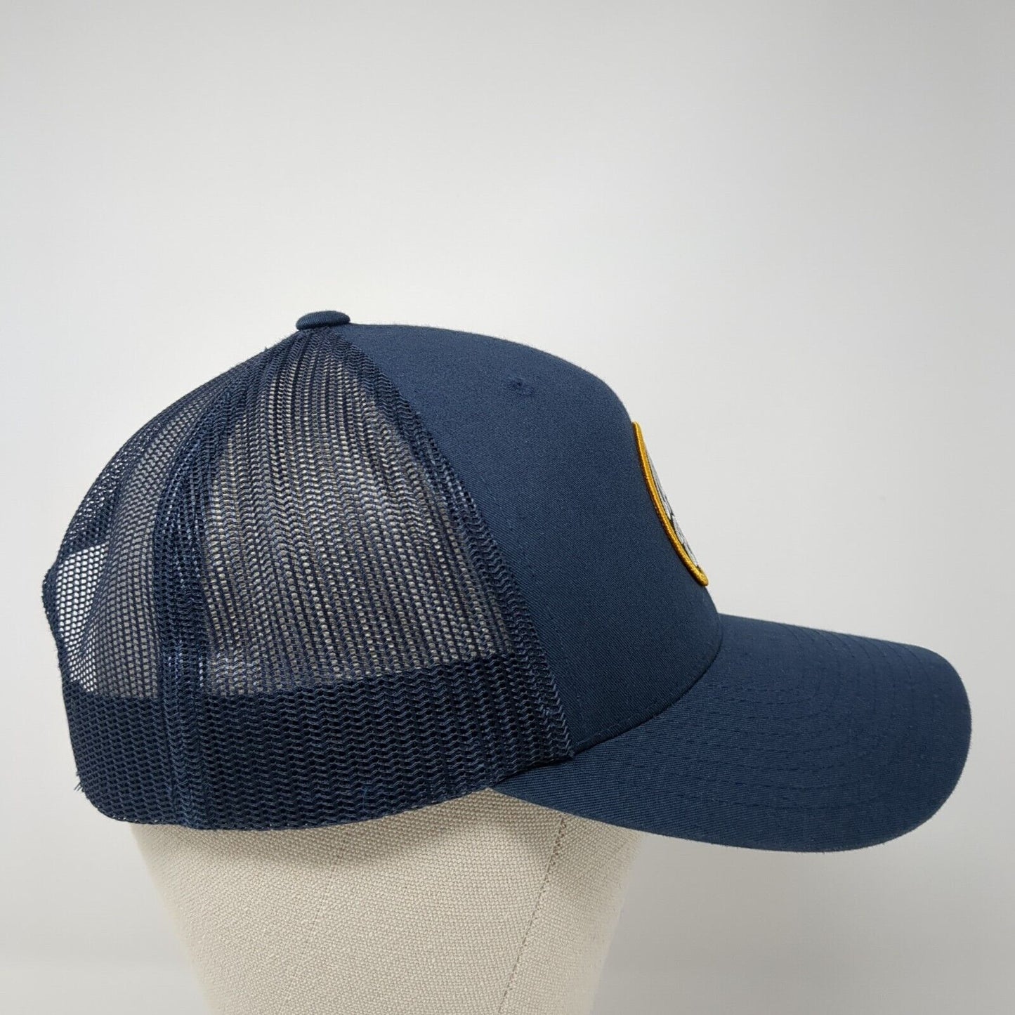 Take It Easy Snapback Mesh Back Trucker Hat Blue One Size Adjustable