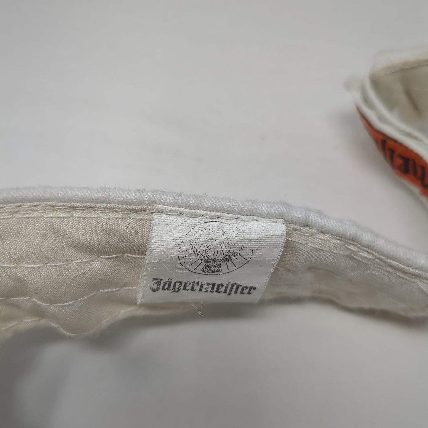 Jägermeister Sun Visor Cap White One Size Adjustable Strap Lightweight Cotton