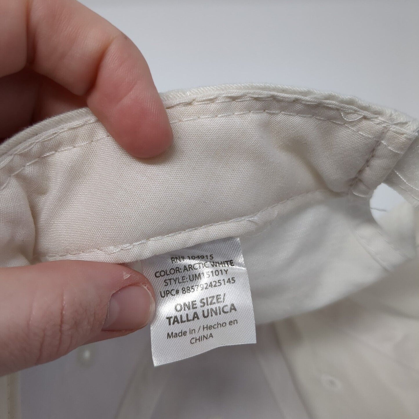 Unbranded Strapback Hat Arctic White One Size Adjustable 6 Panel Blank