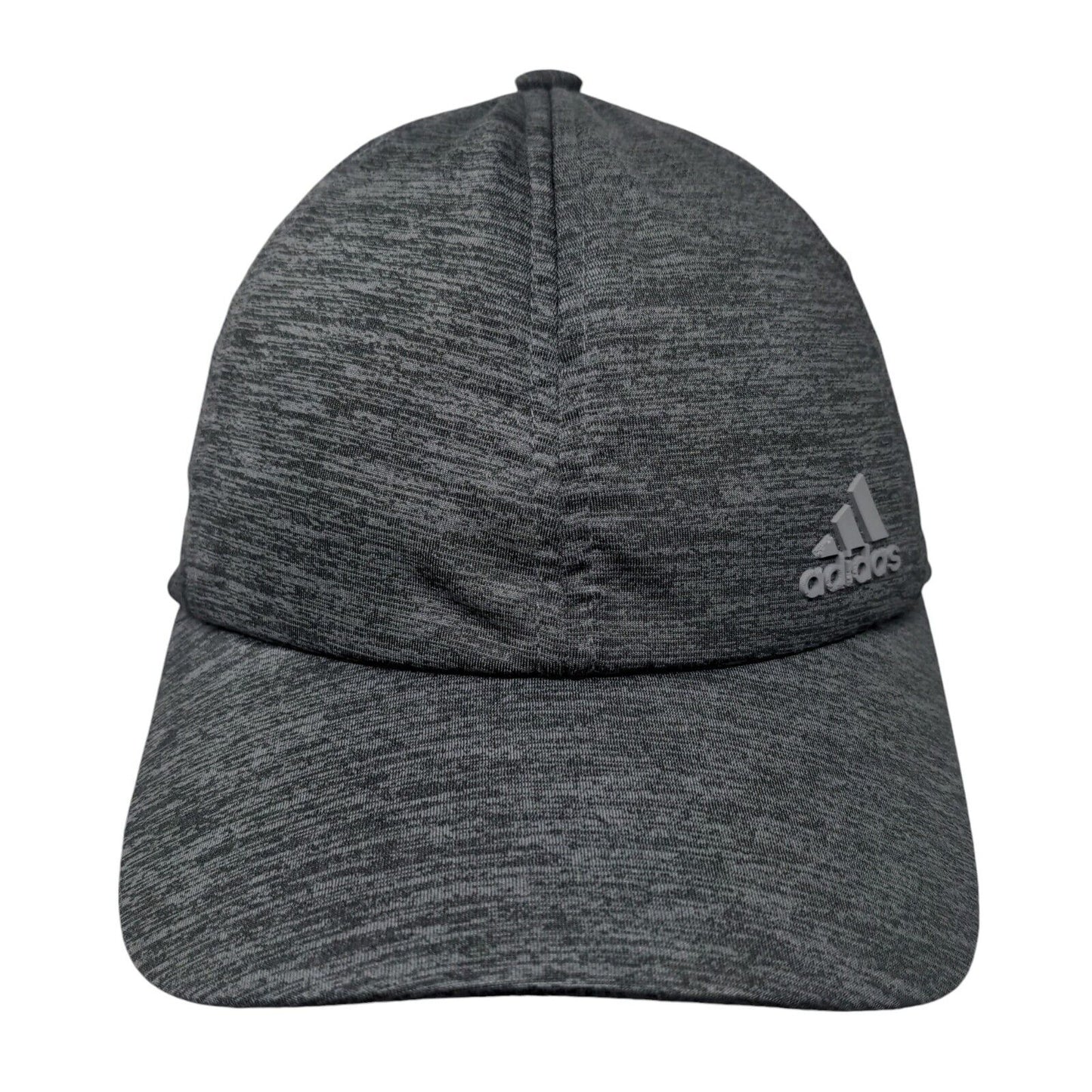 Adidas Strapback Hat Gray One Size Adjustable Climalite Vented Holes 6 Panel
