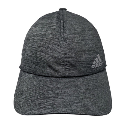 Adidas Strapback Hat Gray One Size Adjustable Climalite Vented Holes 6 Panel