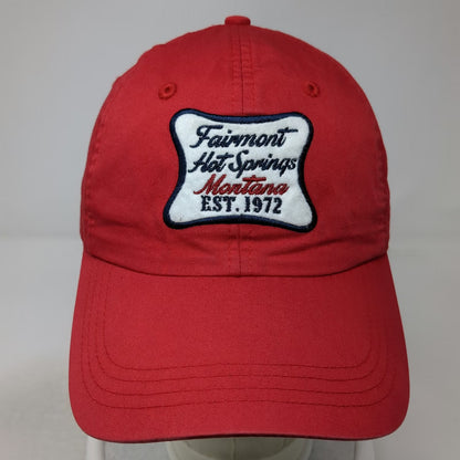 Ahead Baseball Cap Red One Size Fairmont Hot Springs Montana EST 1972 Patch Hat