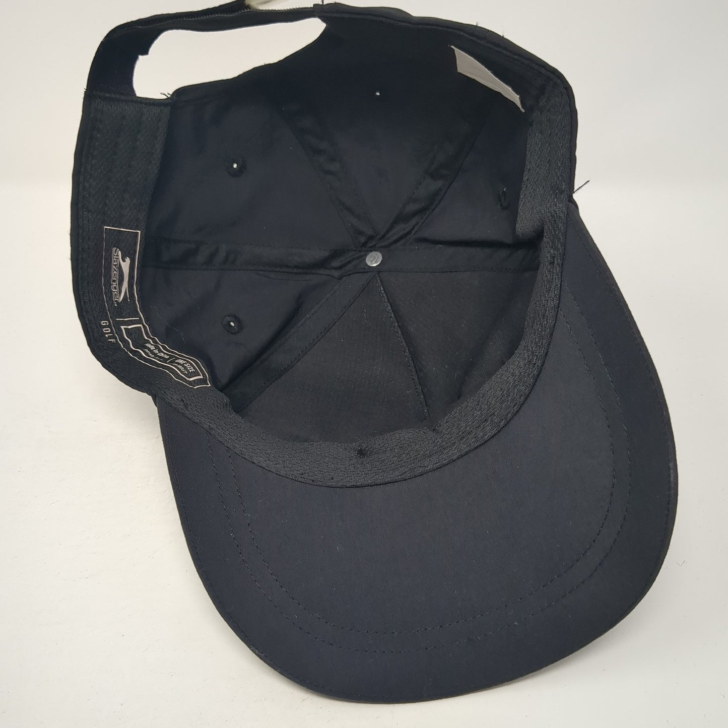 Slazenger Golf Strapback Hat Black One Size Adjustable 6 Panel Blank
