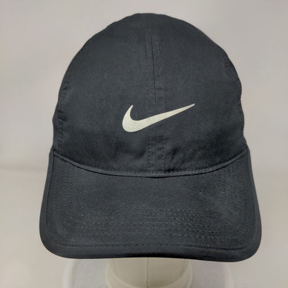 Nike Strapback Hat Black One Size Adjustable Featherlight Dri-Fit